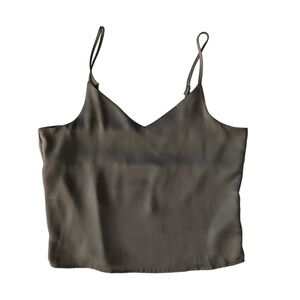 NWT JJXX Womens size‎ Large Satin Green Muted Spaghetti Strap Tank Top